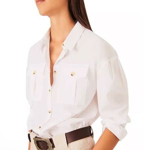 Ba&sh White Pepa Safari Shirt